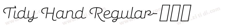Tidy Hand Regular字体转换